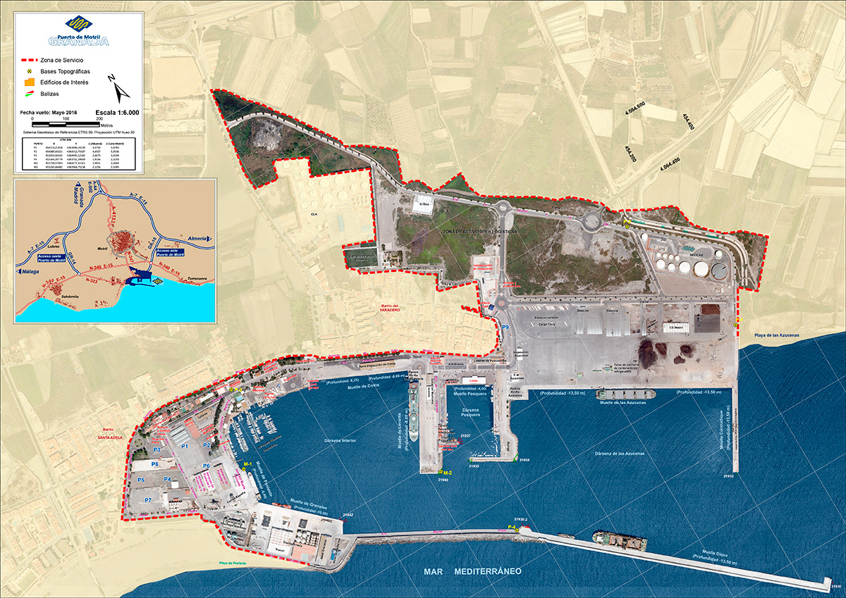 Plano Ortofotomapa Puerto de Motril 2017